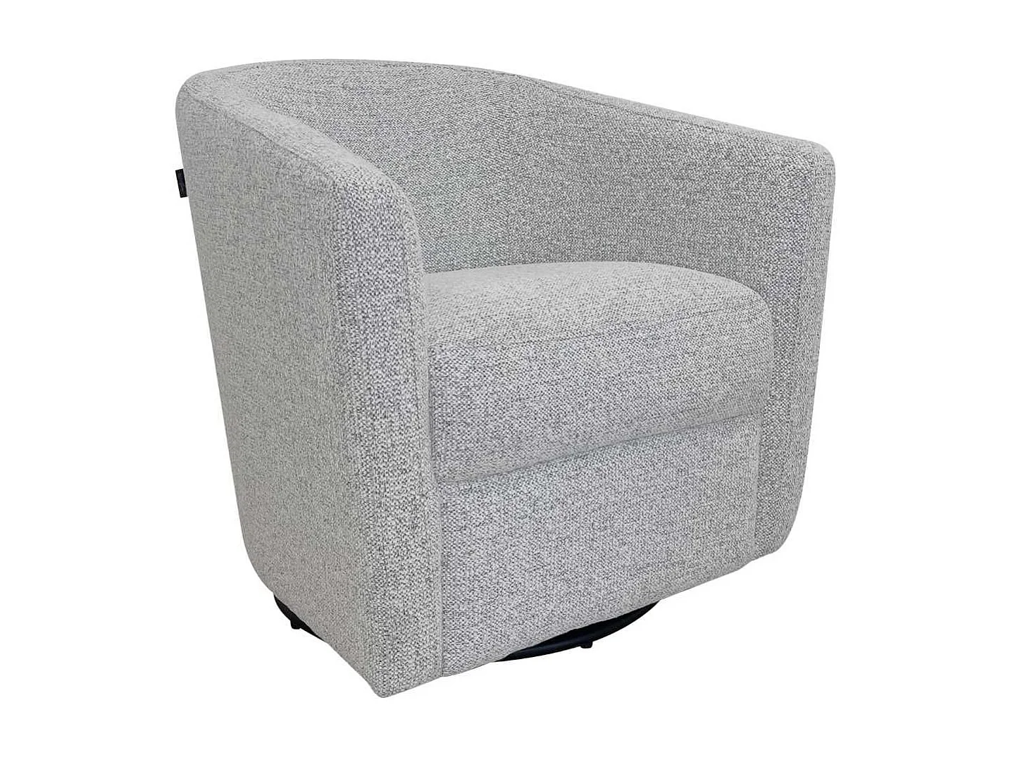 Fauteuil cabriolet pivotant 360° tissu maillé gris galet - GINKO