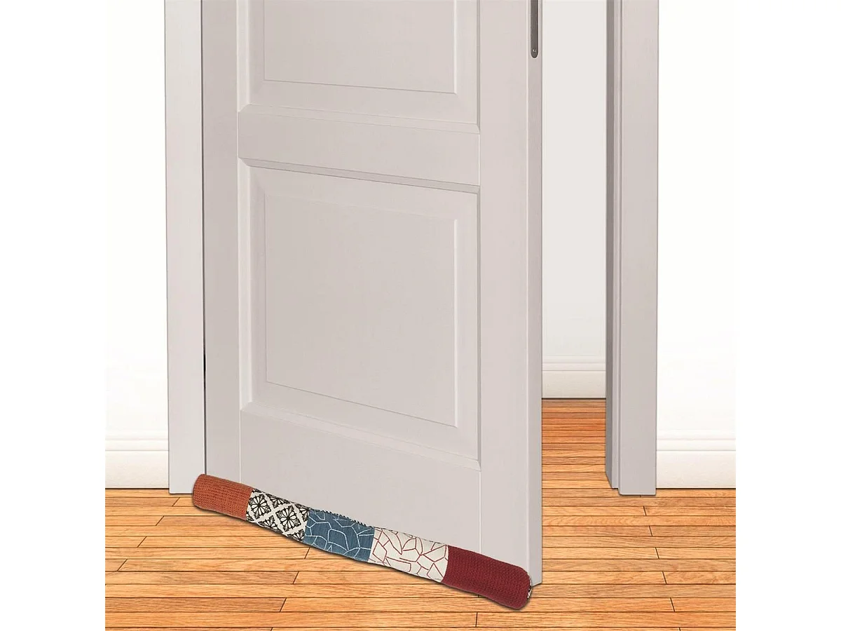 Boudin de Porte Patchwork Multicolore 80x7 cm, Empêche Courants d'Air et Économise l'Énergie - FIORA