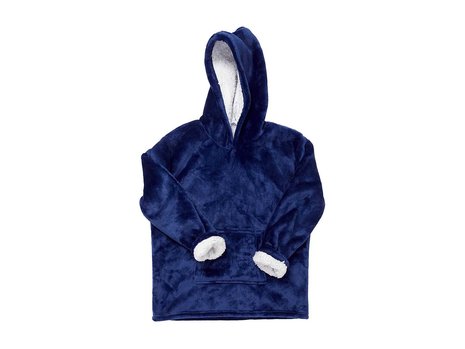 Sweat à Capuche Plaid Ultra Doux Bleu Nuit 6-9ans - SWEET