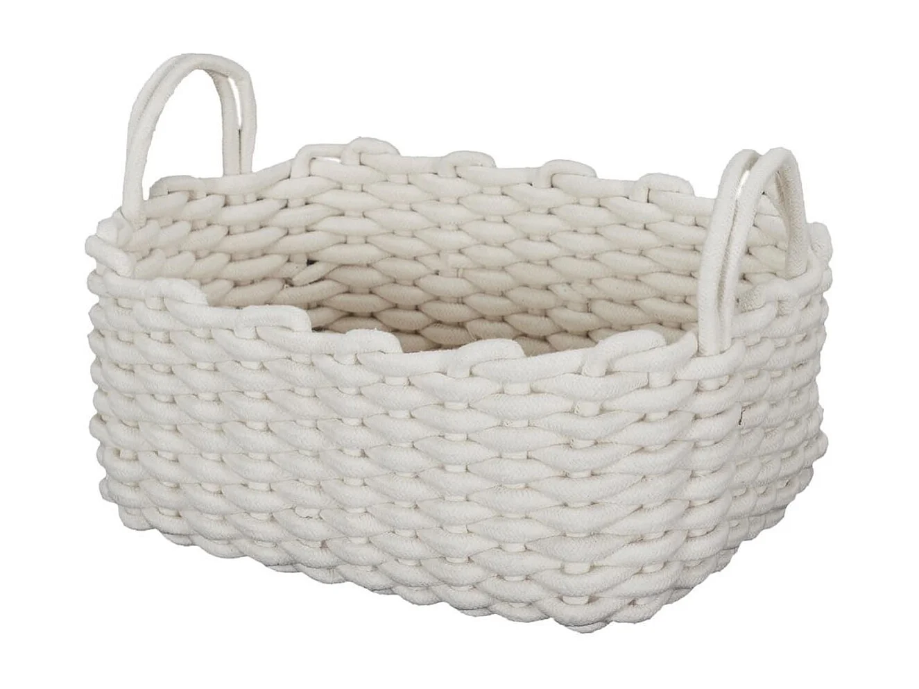 Lot de 3 Paniers Gigognes Tricot Blanc - ORIKA