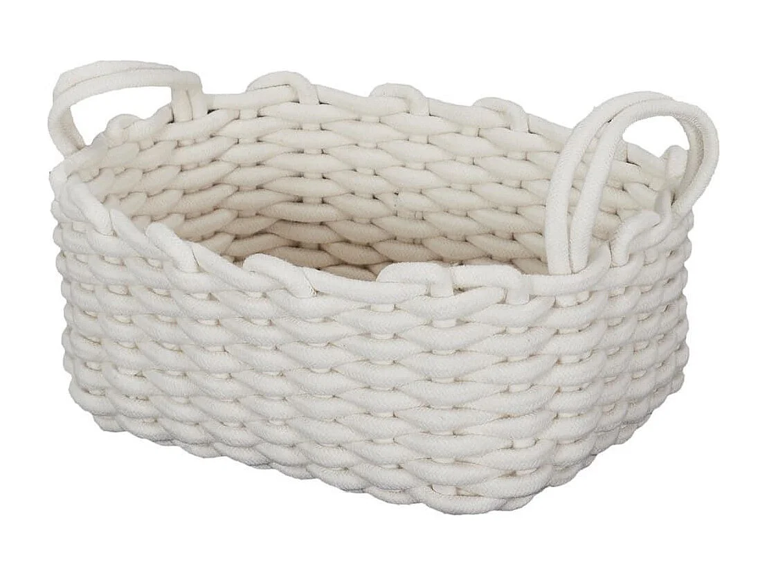 Lot de 3 Paniers Gigognes Tricot Blanc - ORIKA