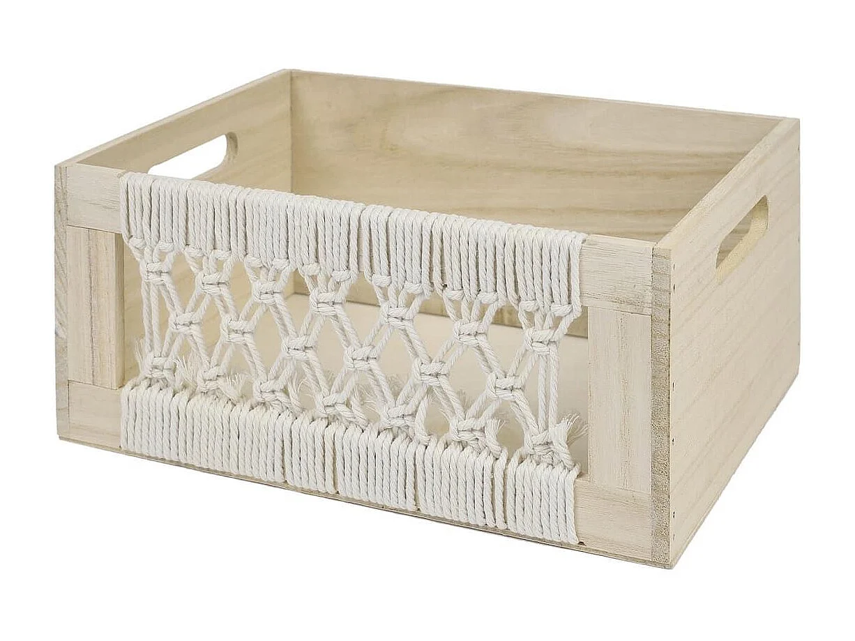 3 cagettes en bois gigogne esprit bohème naturel