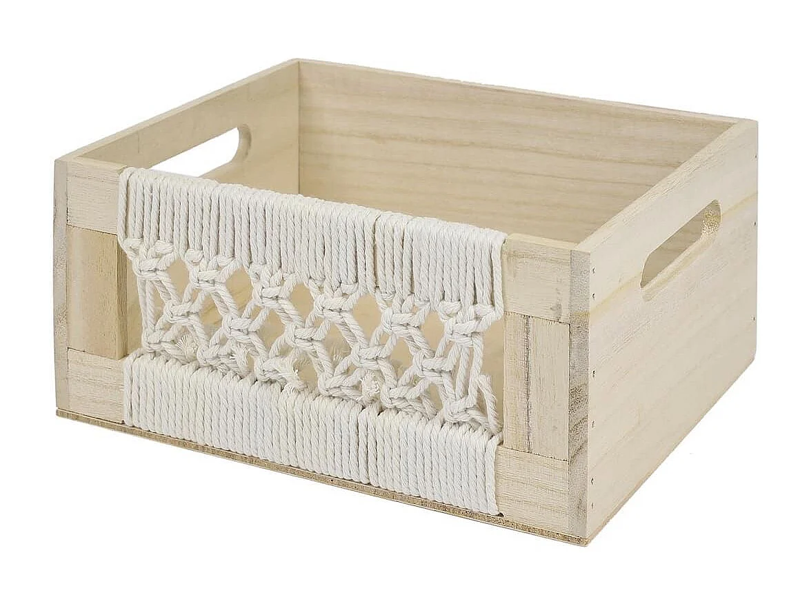 3 cagettes en bois gigogne esprit bohème naturel