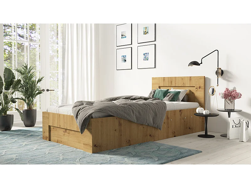 Bed 100 cm x 200 cm met zijopening | ARTISAN | Opbergruimte + Lattenbodem