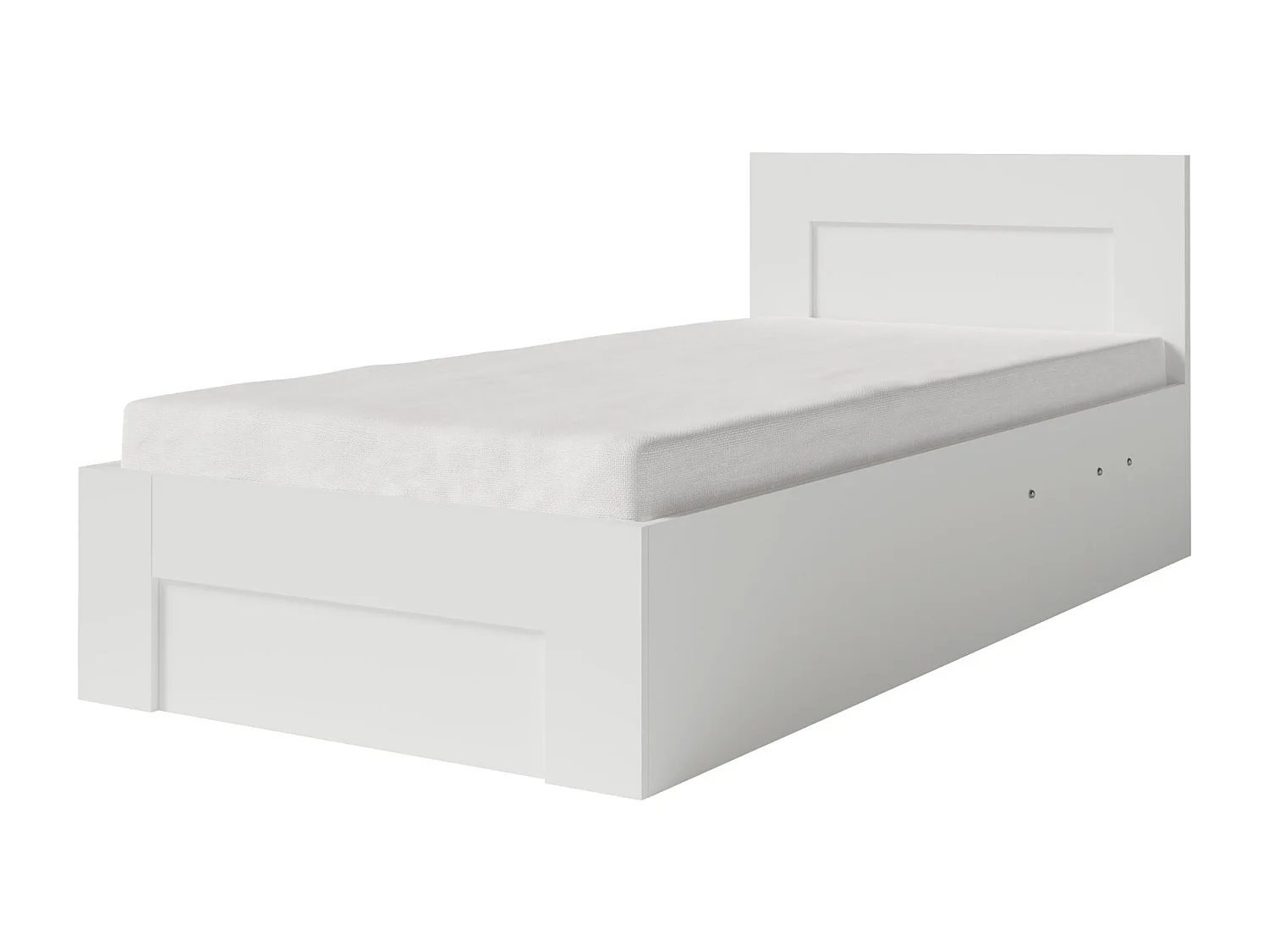 Łóżko 100cm x 200cm Otwierane z boku | BIAŁE | Pojemnik + Stelaż