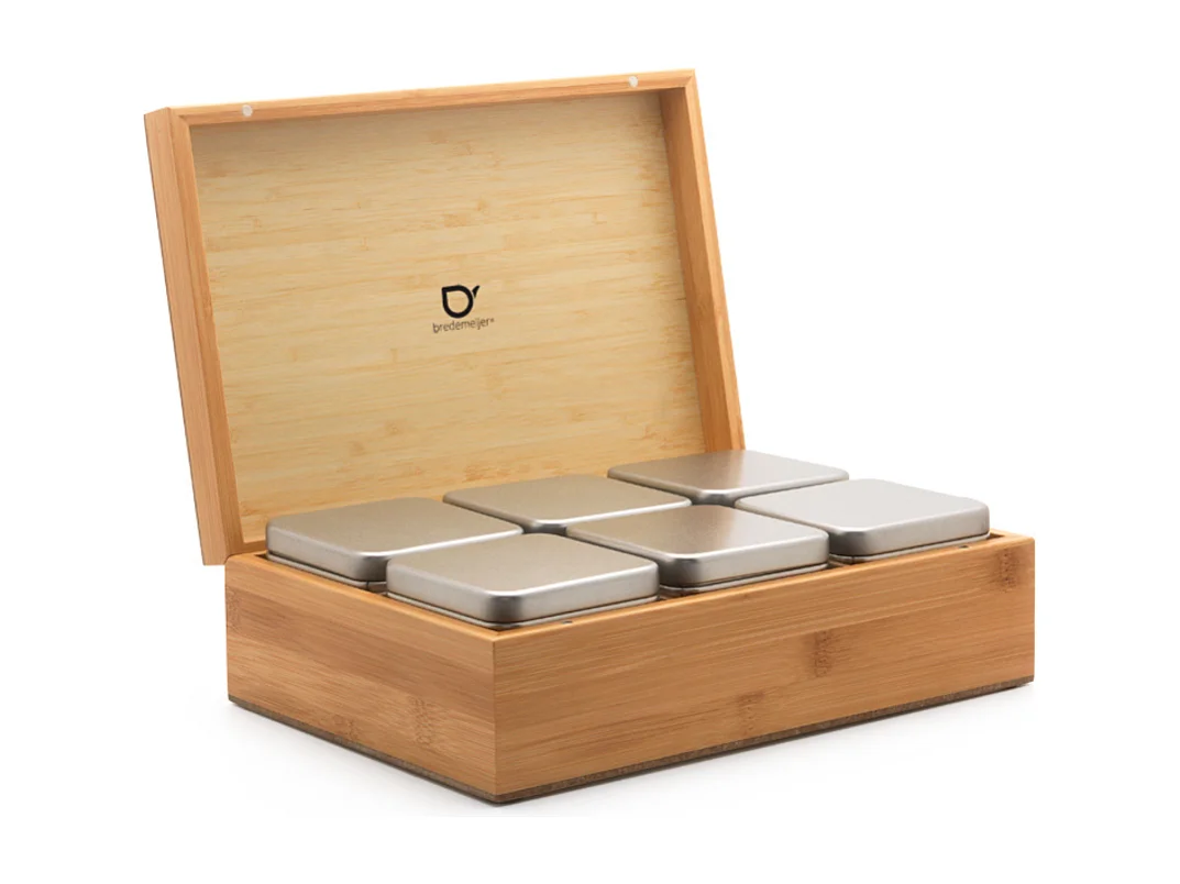 Universal - Coffret en Bambou avec 6 boîtes à thé