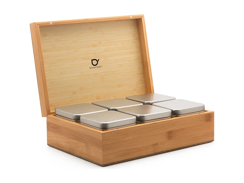 Universal - Coffret en Bambou avec 6 boîtes à thé