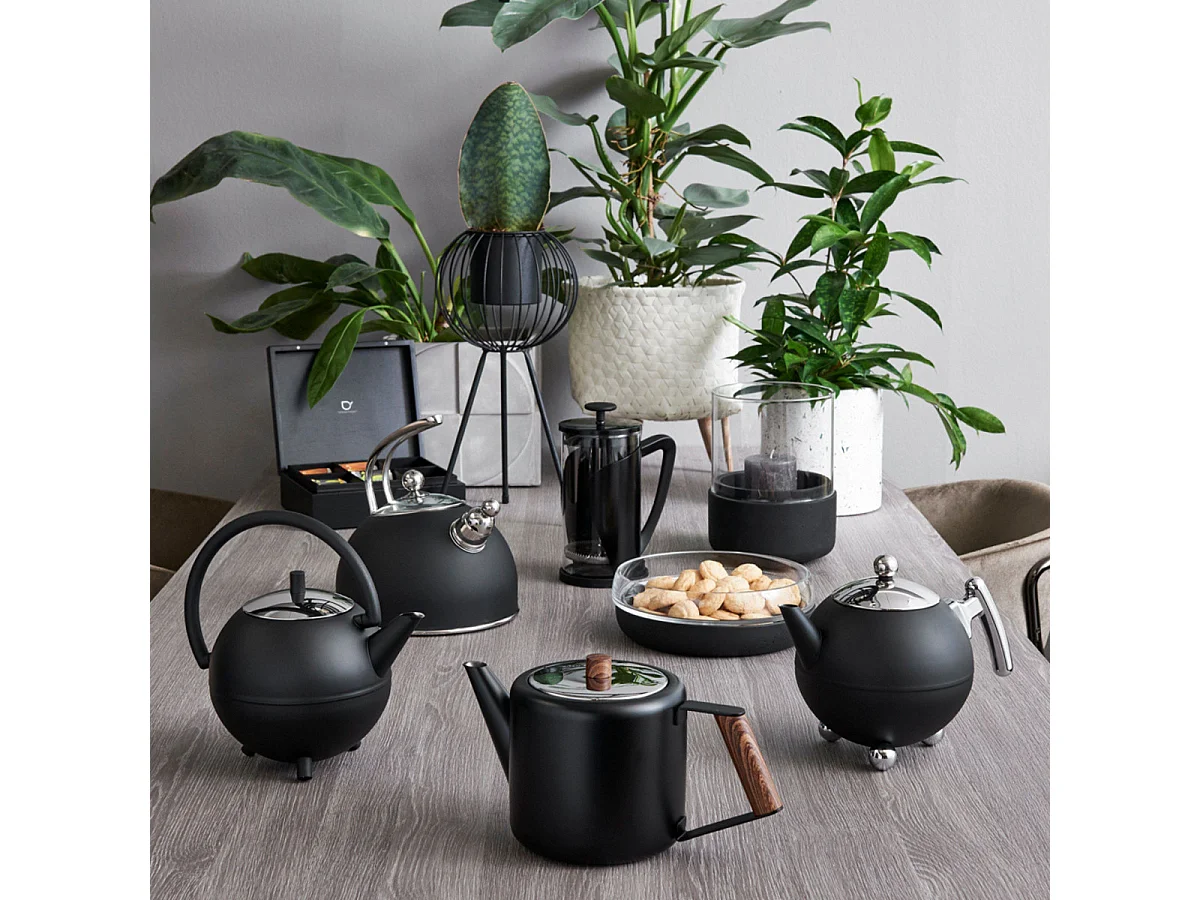 Universal - Coffret noir avec 6 boîtes à thé