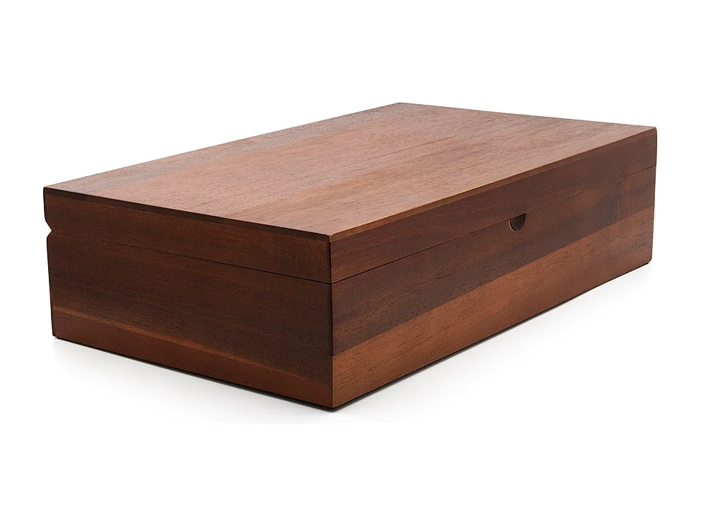 Universal - Coffret à thé bois d'acacia avec 6 boîtes à thé et cuillère