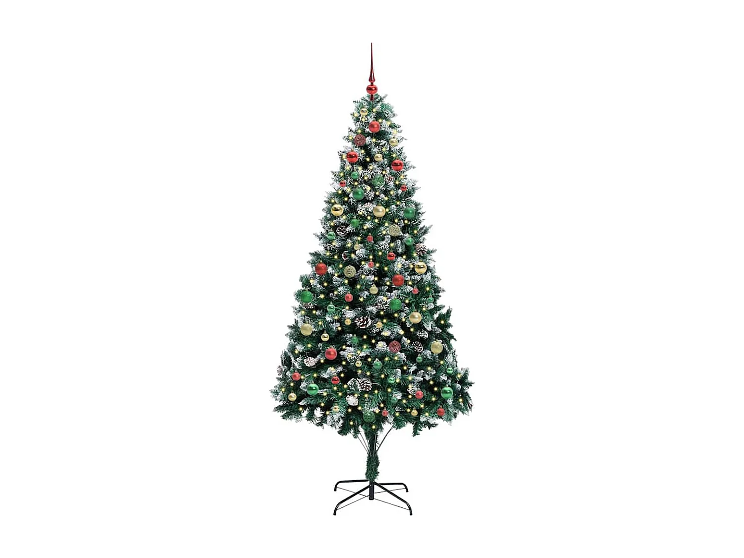 Sapin de Noël artificiel Vert 210 cm PVC, Acier et Plastique