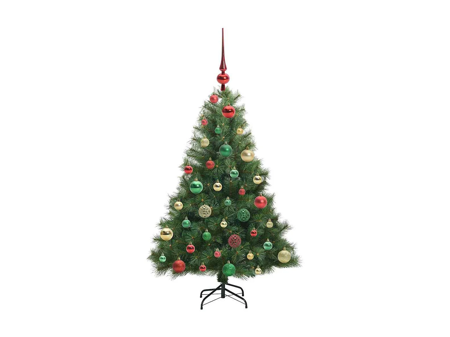 Sapin de Noël artificiel avec 150 LED Vert 120 cm PE et PVC