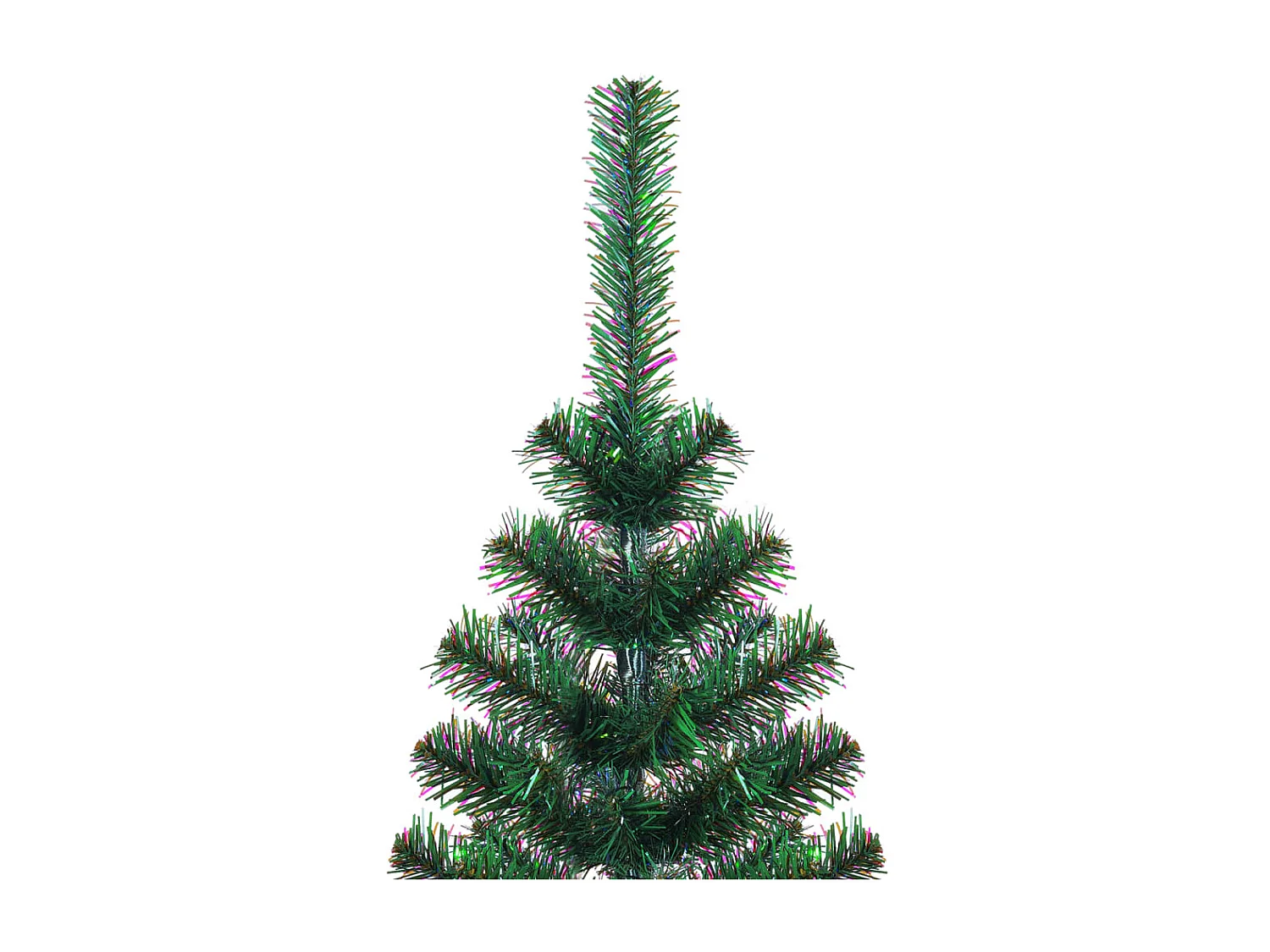 Albero di Natale artificiale punte iridescenti Verde 180 cm PVC