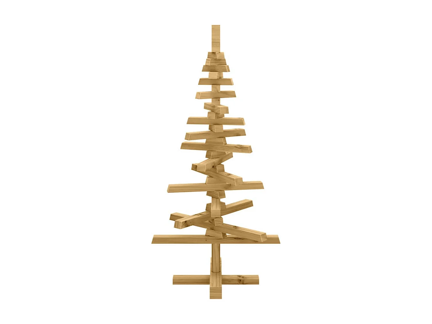 Arbre de Noël en bois Marron 90 cm Bois massif en pin
