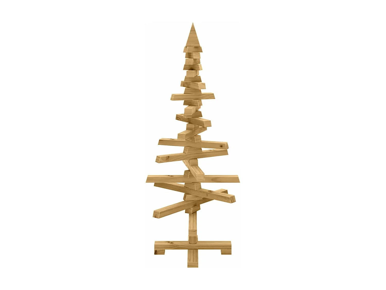 Arbre de Noël en bois Marron 90 cm Bois massif en pin