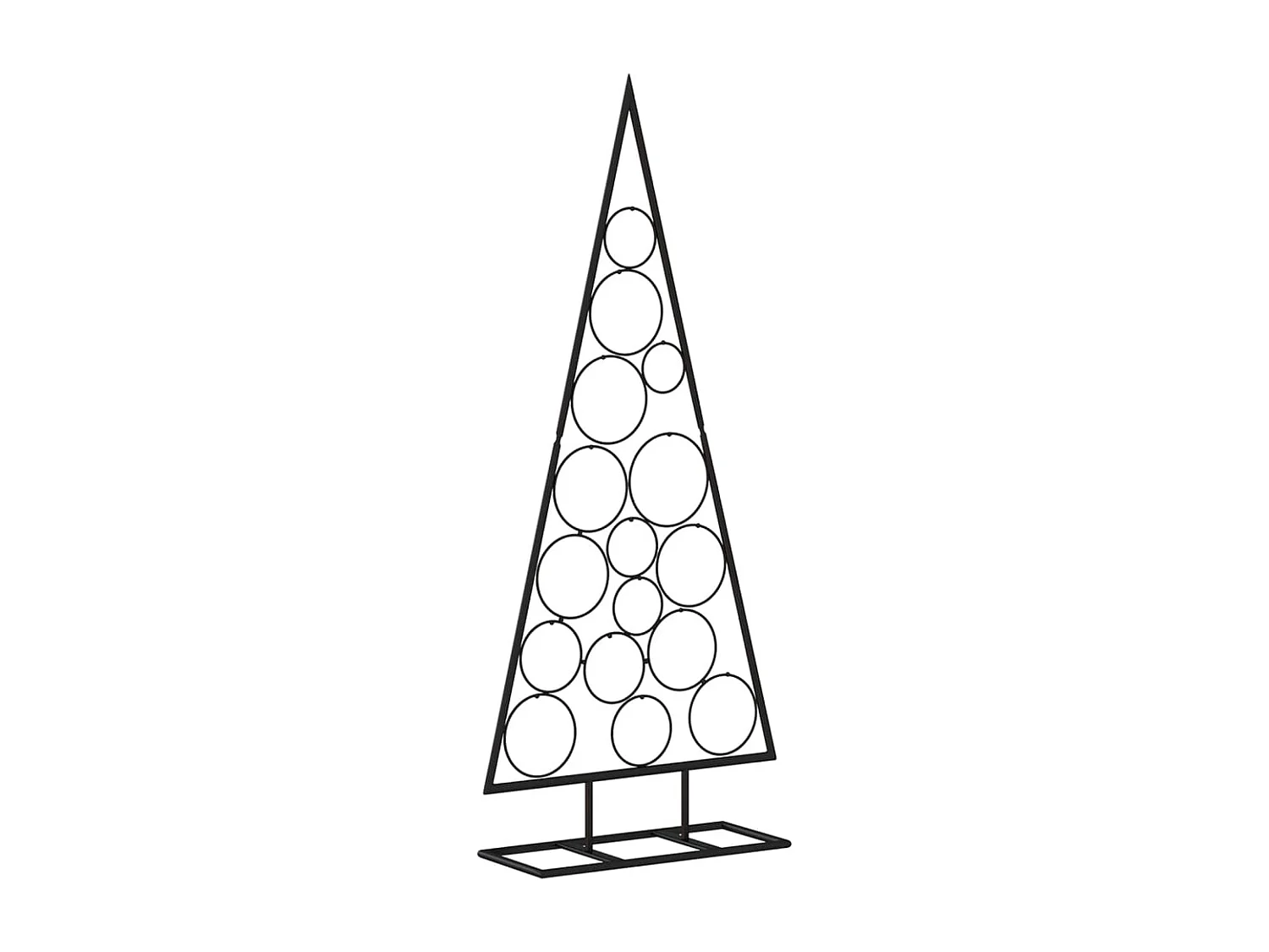 Arbre de Noël en métal pour décoration noir 125 cm