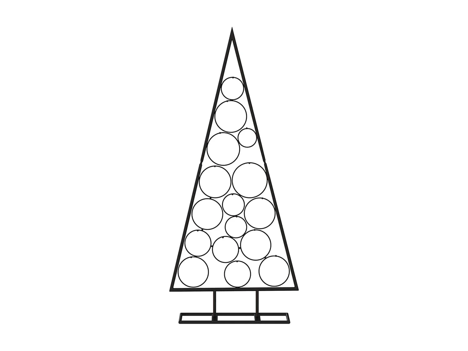 Albero di Natale in metallo per decorazione nero 125 cm