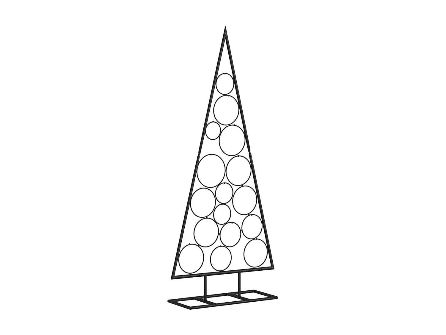 Albero di Natale in metallo per decorazione nero 125 cm