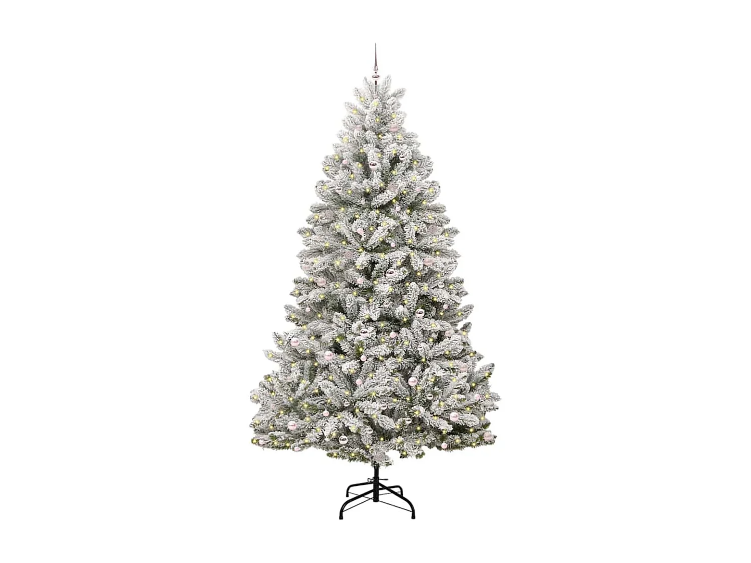 Albero di Natale artificiale Verde e bianco 300 cm PVC e metallo