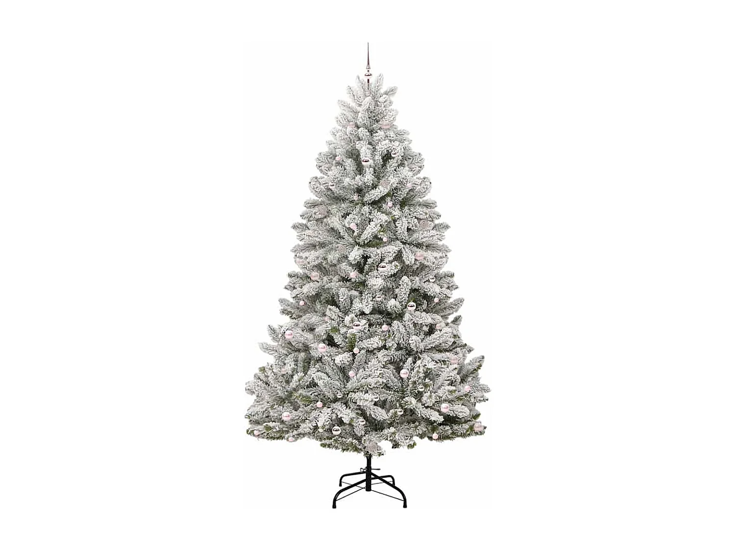 Albero di Natale artificiale Verde e bianco 300 cm PVC e metallo