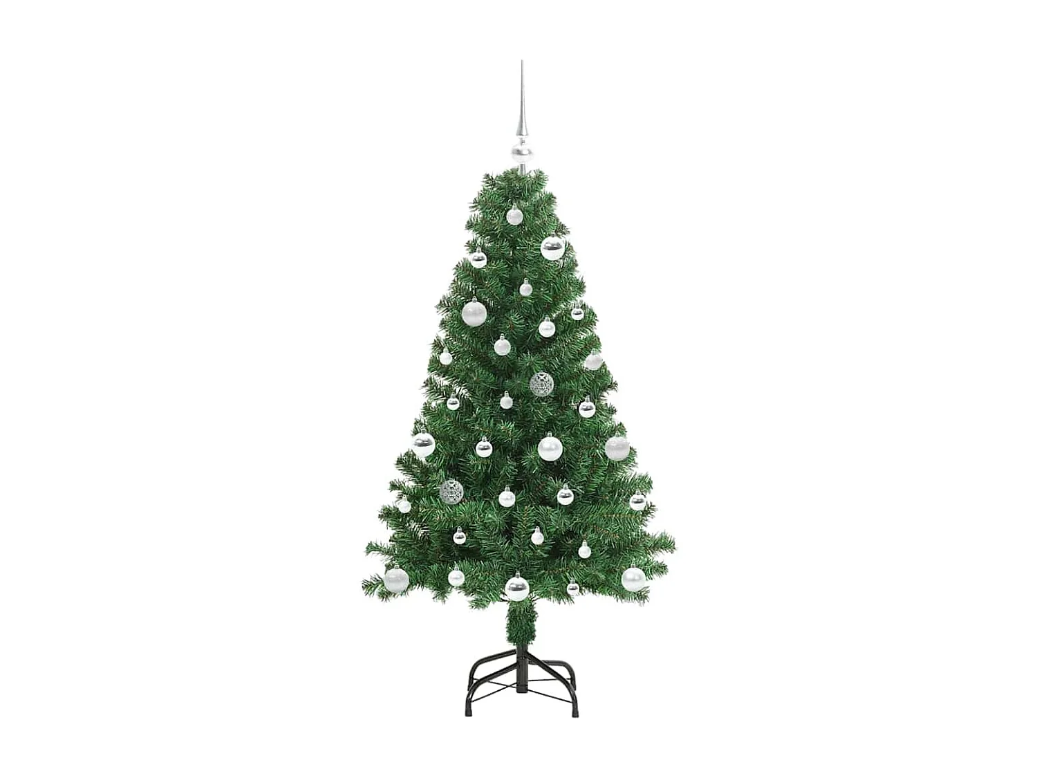 Albero di Natale artificiale verde 150 cm PVC, acciaio e plastica