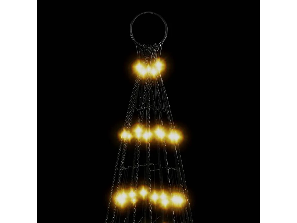 Sapin de Noël à LED sur mât de drapeau 1534 LED blanc 500 cm