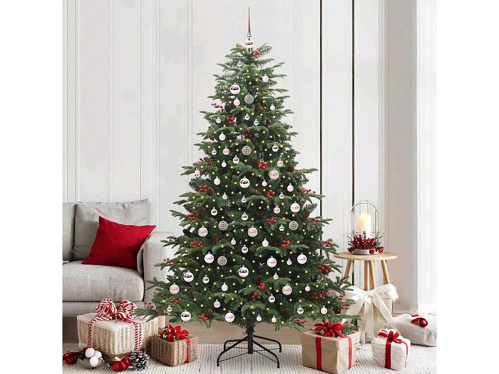 Albero di Natale artificiale Verde 210 cm PVC, metallo e plastica