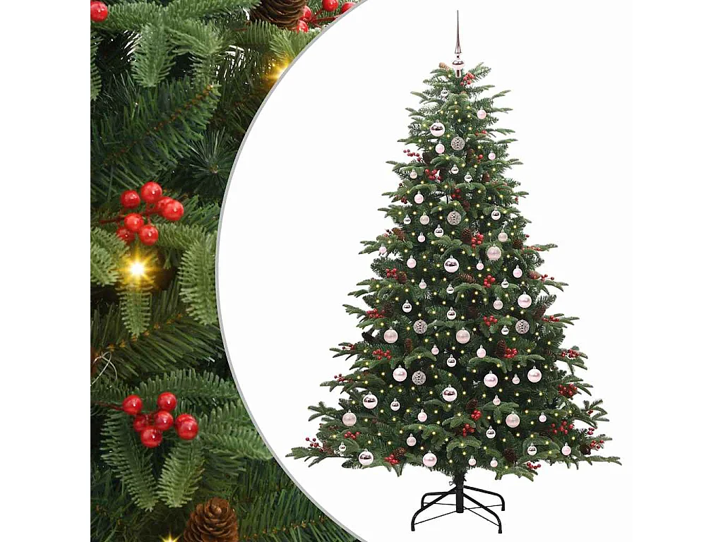 Albero di Natale artificiale Verde 210 cm PVC, metallo e plastica