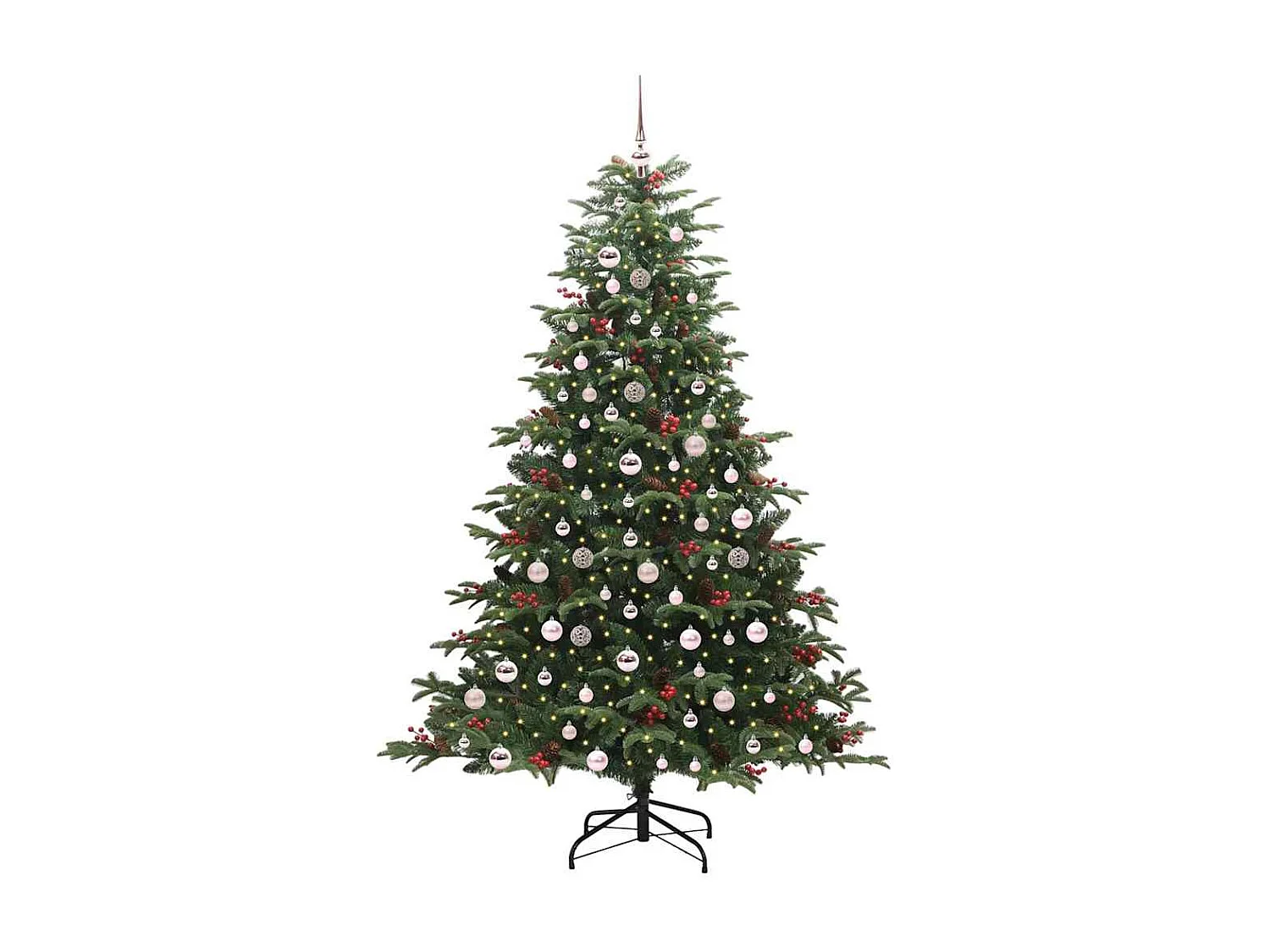 Albero di Natale artificiale Verde 210 cm PVC, metallo e plastica