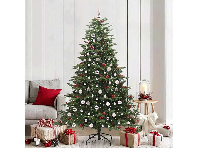 Albero di Natale artificiale Verde 210 cm PVC, metallo e plastica