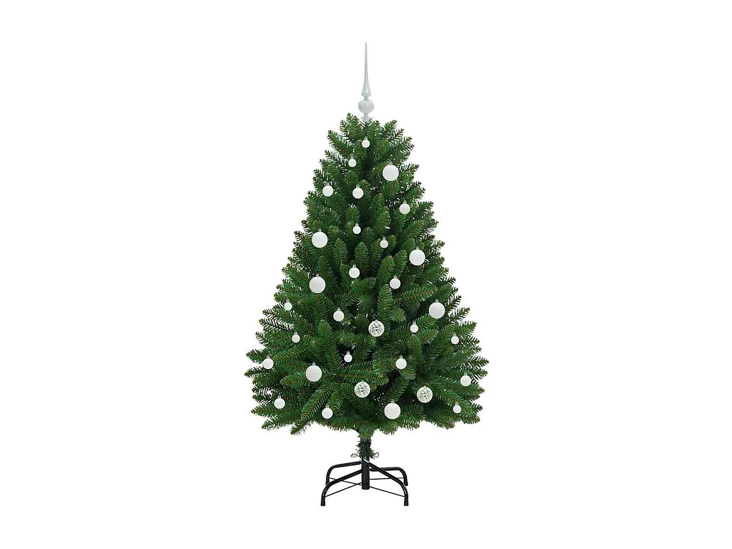 Sapin de Noël artificiel avec 150 LED Vert 150 cm PVC et métal