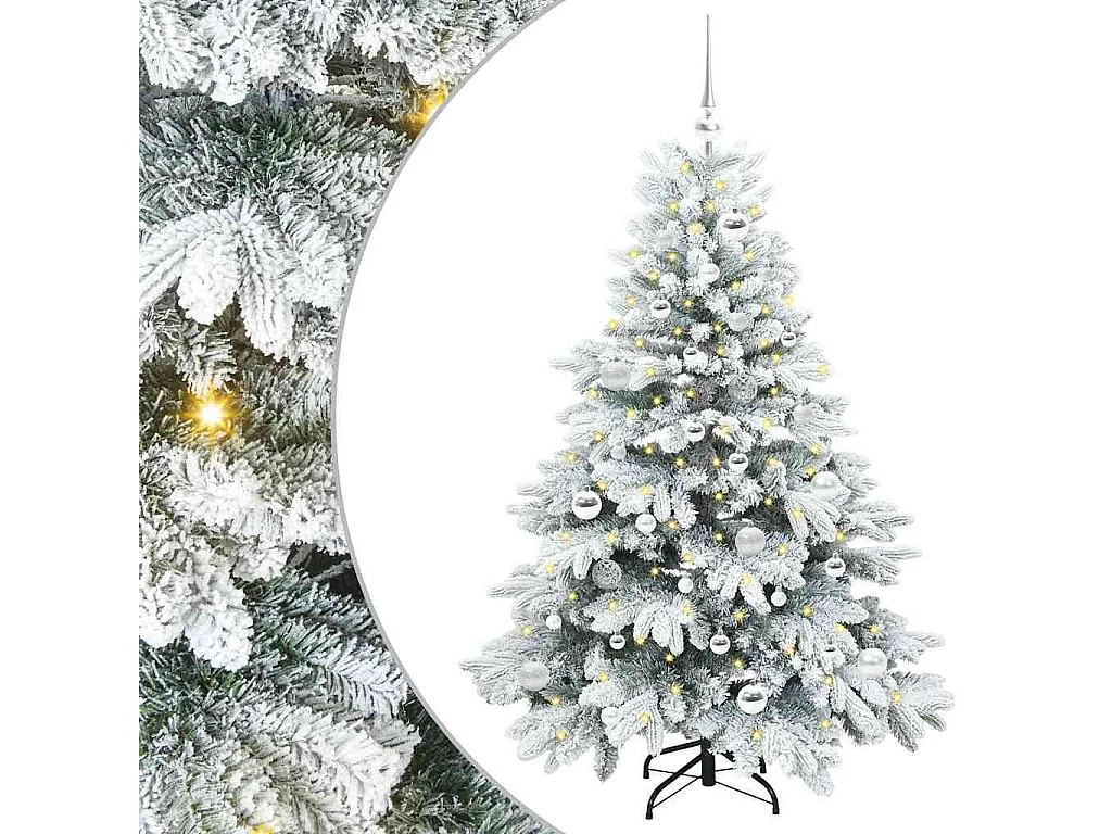 Sapin de Noël artificiel avec 150 LED Vert 150 cm PE et PVC