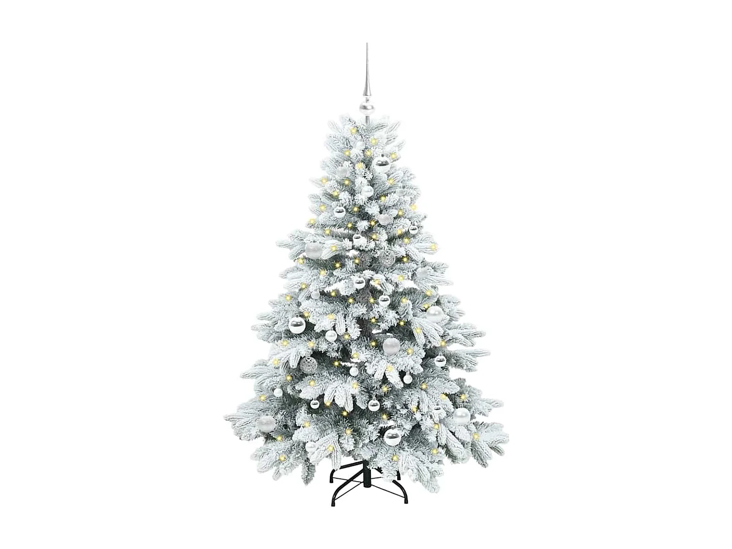 Sapin de Noël artificiel avec 150 LED Vert 150 cm PE et PVC