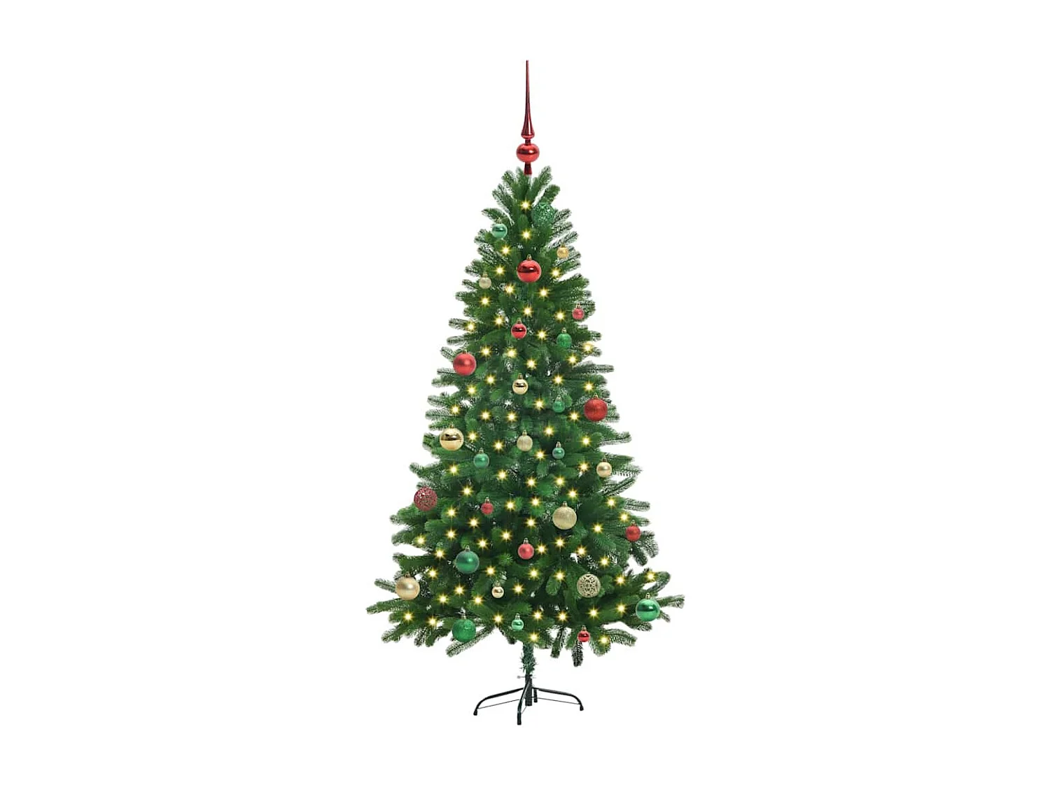 Kerstboom met 150 LED's met standaard Groen 150 cm PE