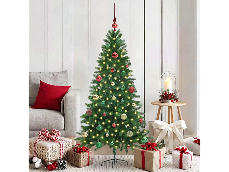 Kerstboom met 150 LED's met standaard Groen 150 cm PE