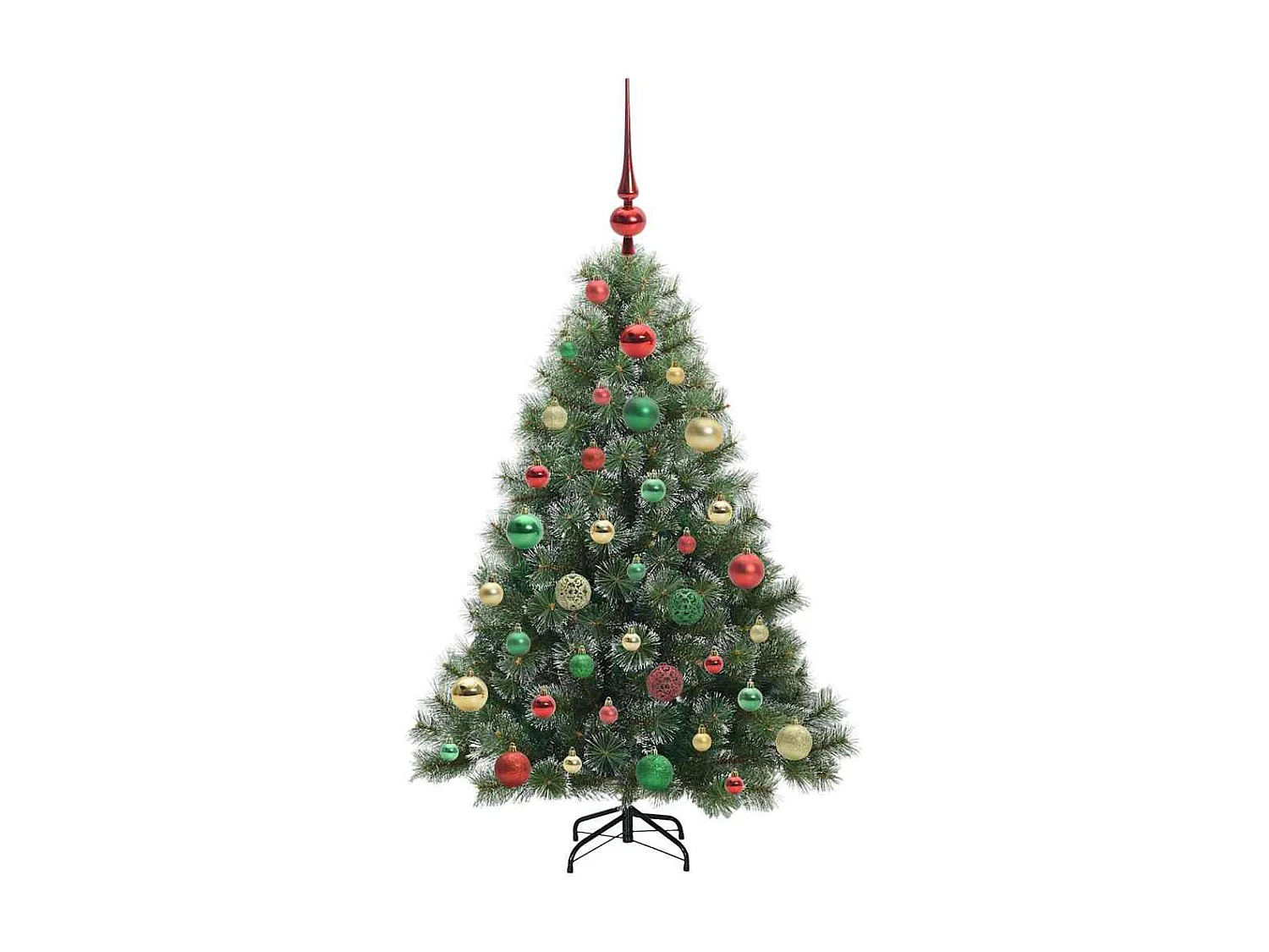 Albero di Natale artificiale con 150 LED Verde 120 cm PE e PVC