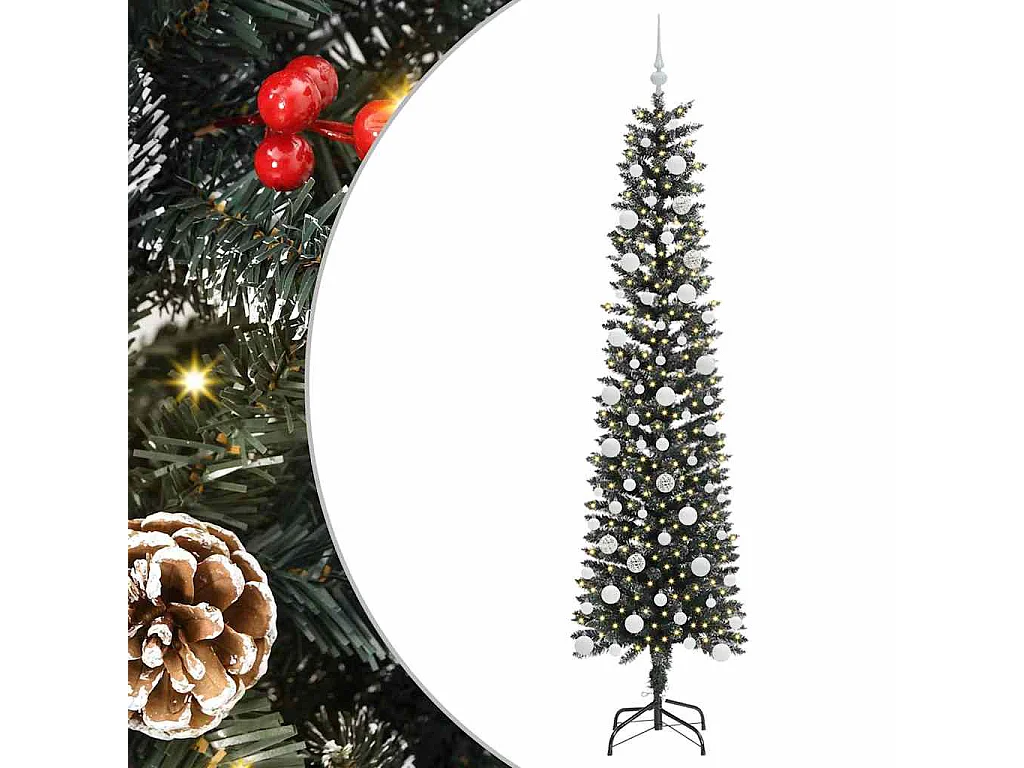 Kunstkerstboom met 300 LED's Groen 58 x 58 x 210 cm
