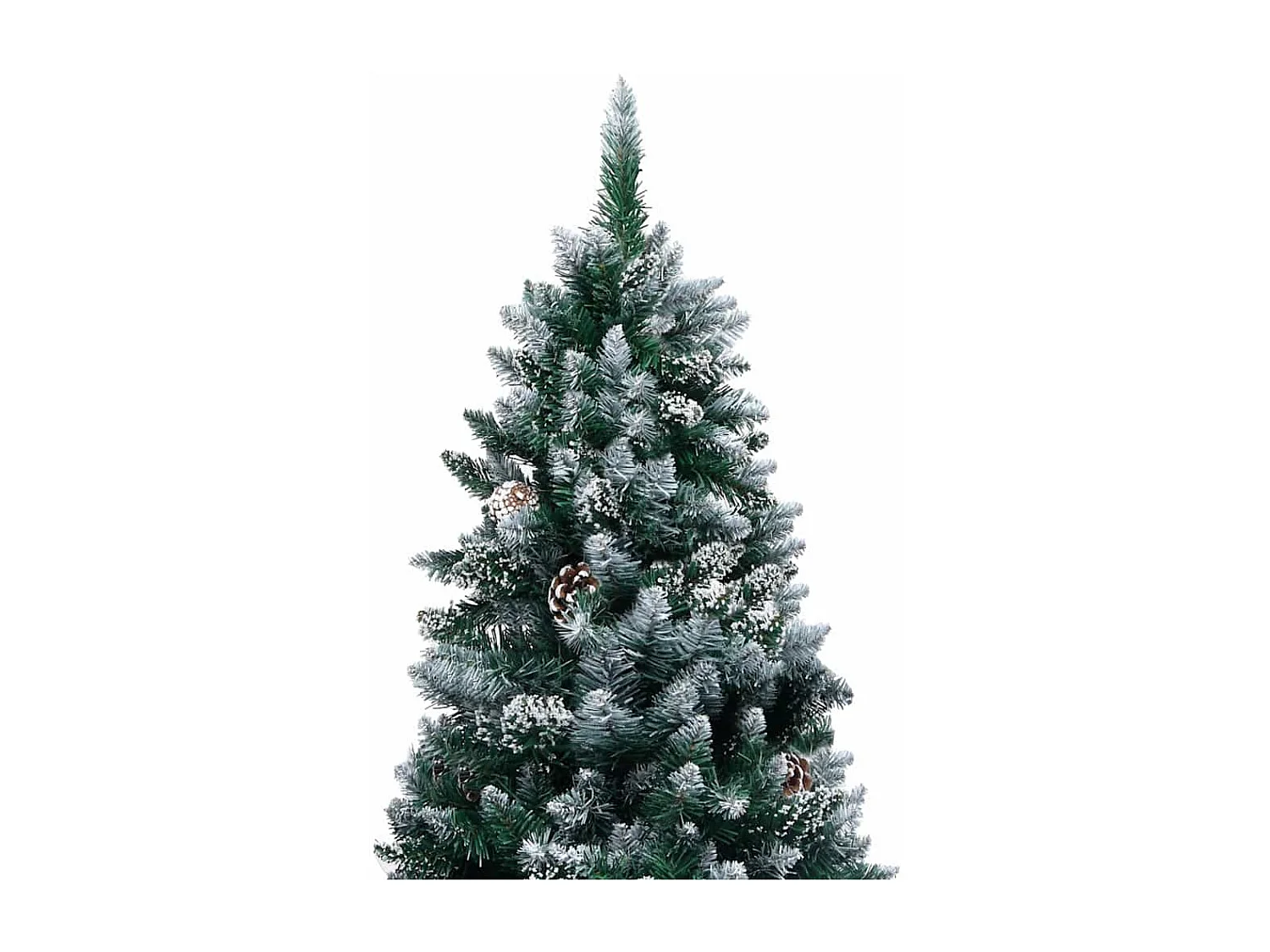 Arbre de Noël artificiel pré-éclairé/boules pommes de pin 150cm