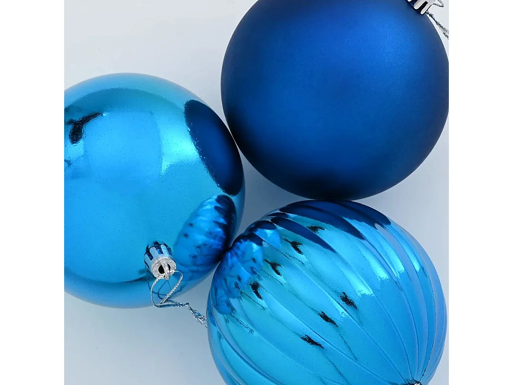 Ensemble de Boules de Noël 4 pcs Bleu