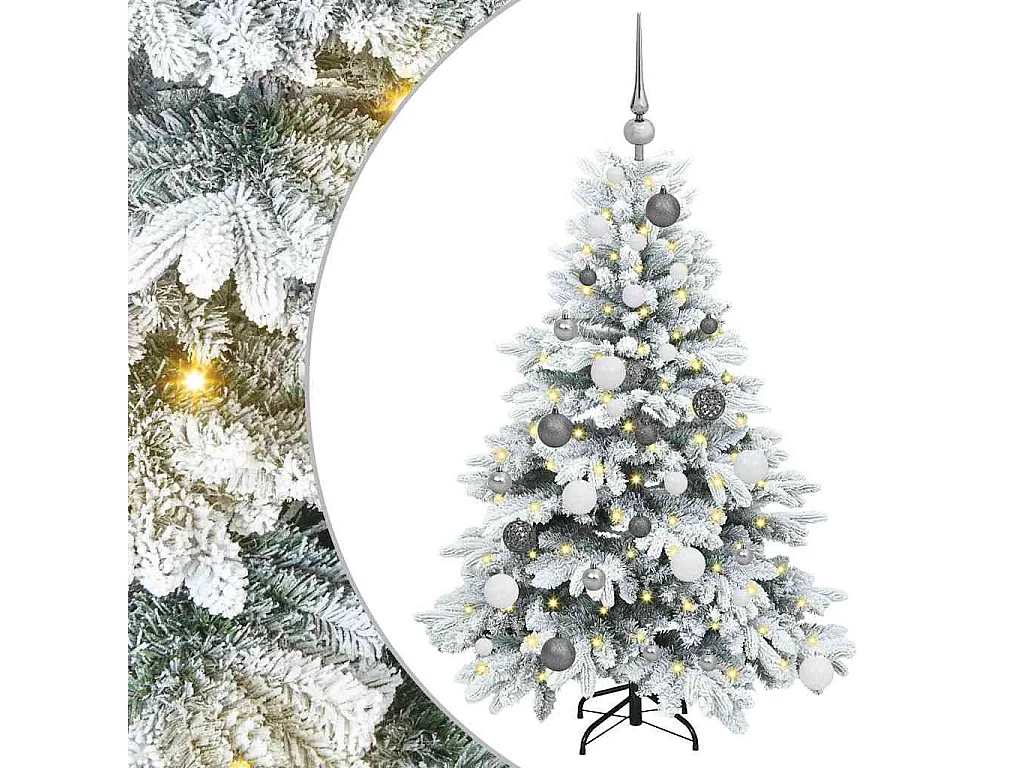 Sapin de Noël artificiel avec 150 LED Vert 120 cm PE et PVC