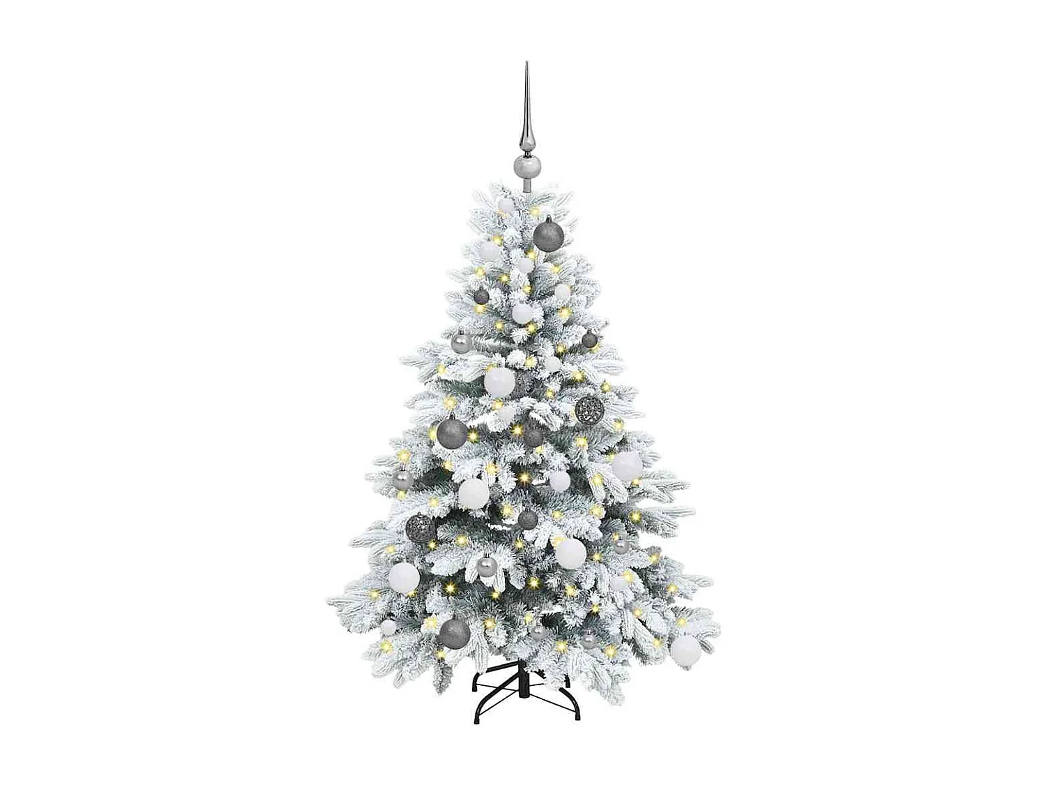 Sapin de Noël artificiel avec 150 LED Vert 120 cm PE et PVC