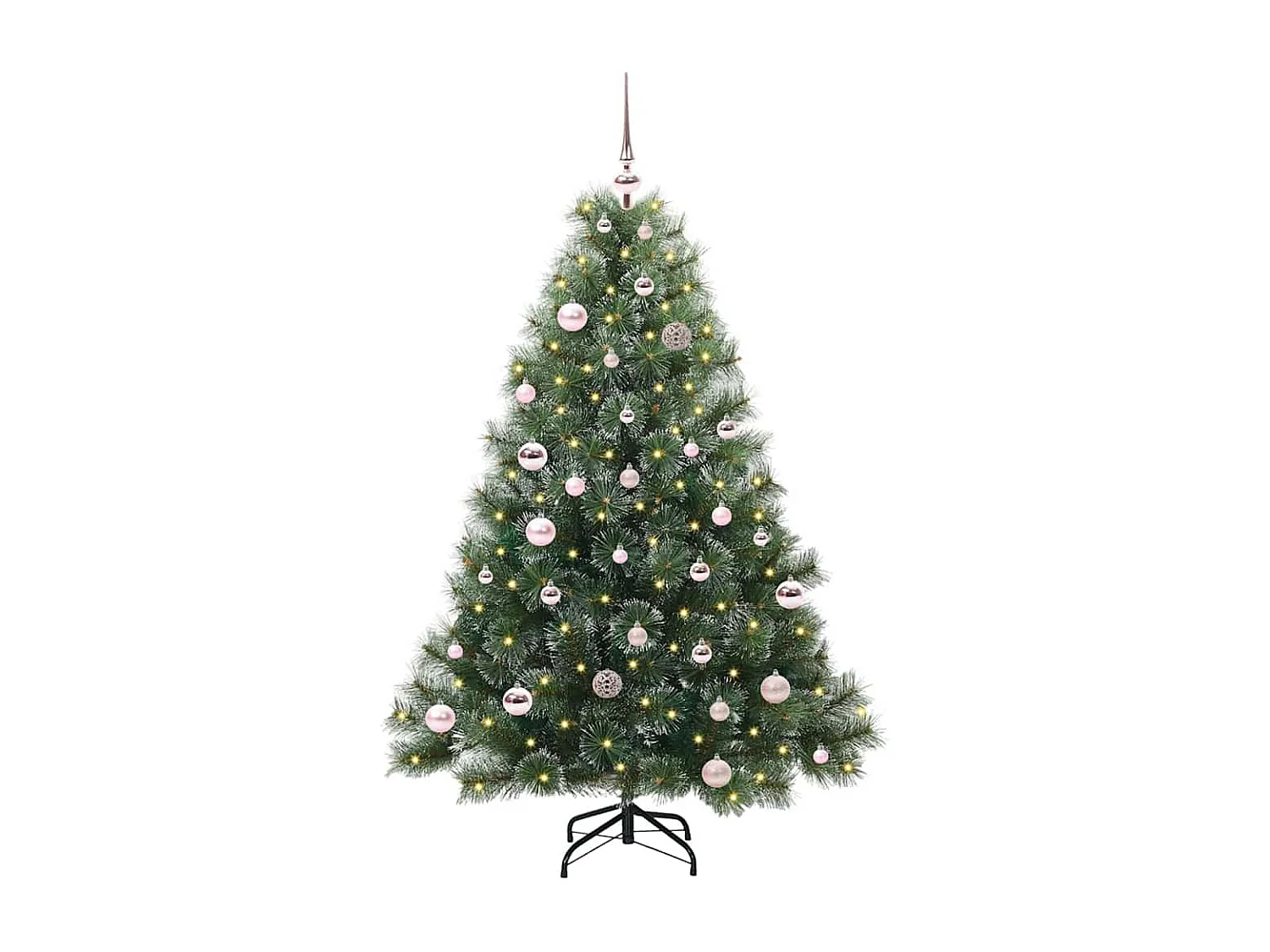 Künstlicher Weihnachtsbaum mit 150 LEDs Grün 150 cm PE und PVC