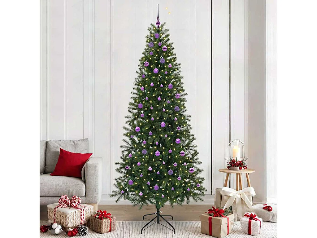 Sapin de Noël artificiel avec 300 LED Vert 240 cm PE et PVC