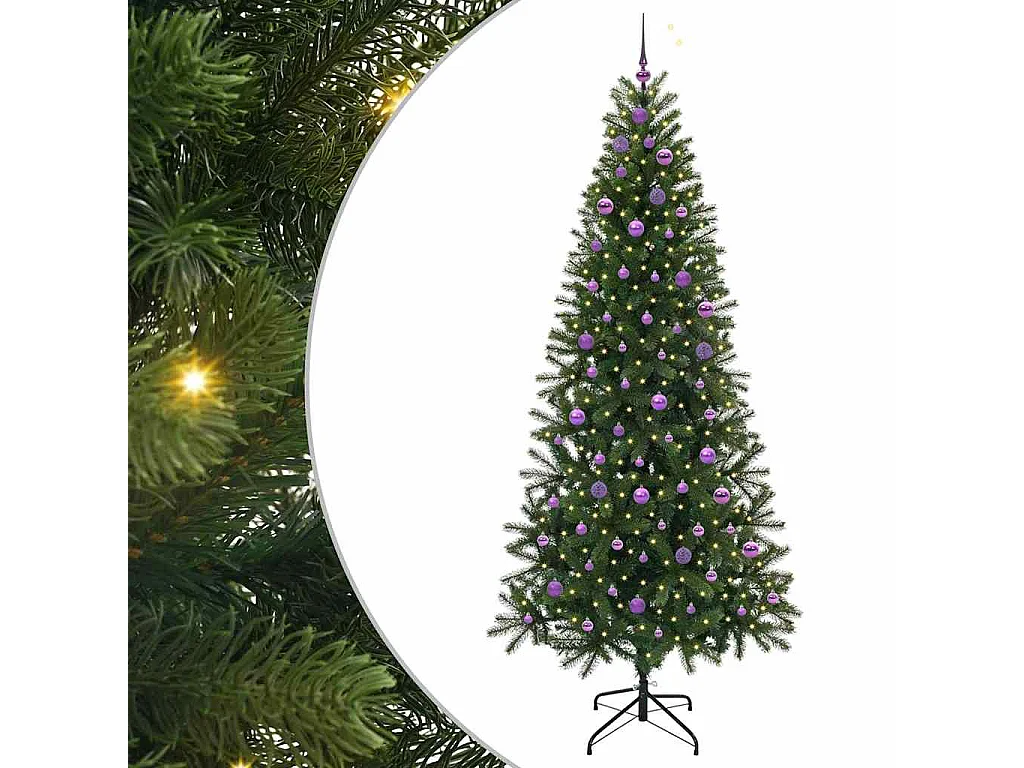 Sapin de Noël artificiel avec 300 LED Vert 240 cm PE et PVC