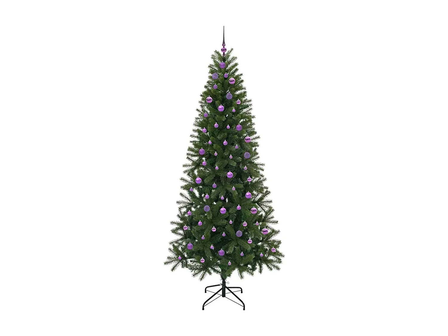 Kunstkerstboom met 300 LED's Groen 240 cm PE en PVC