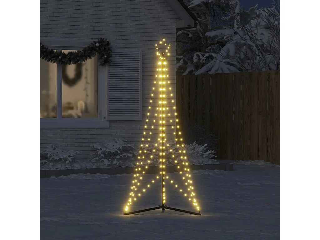 Sapin de Noël à LED 363 LED blanc chaud 182 cm