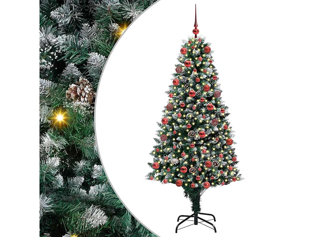 Sapin de Noël artificiel Vert 180 cm PVC, Acier et Plastique