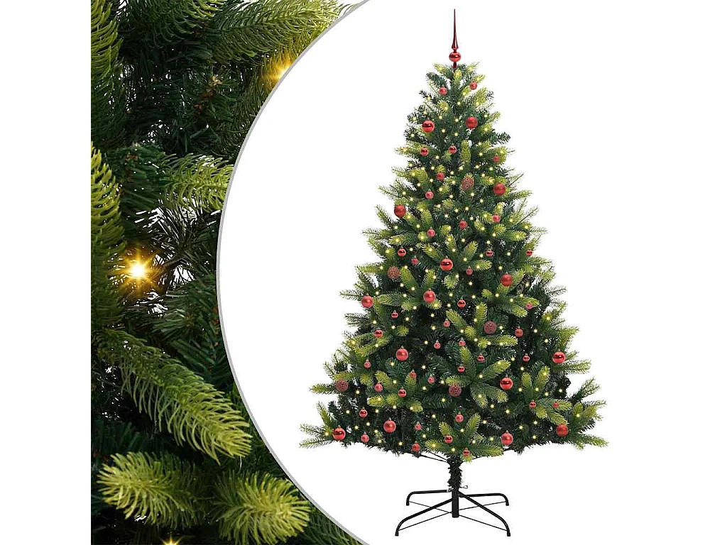 Albero di Natale artificiale flessibile in silicone 300 LED 210 cm