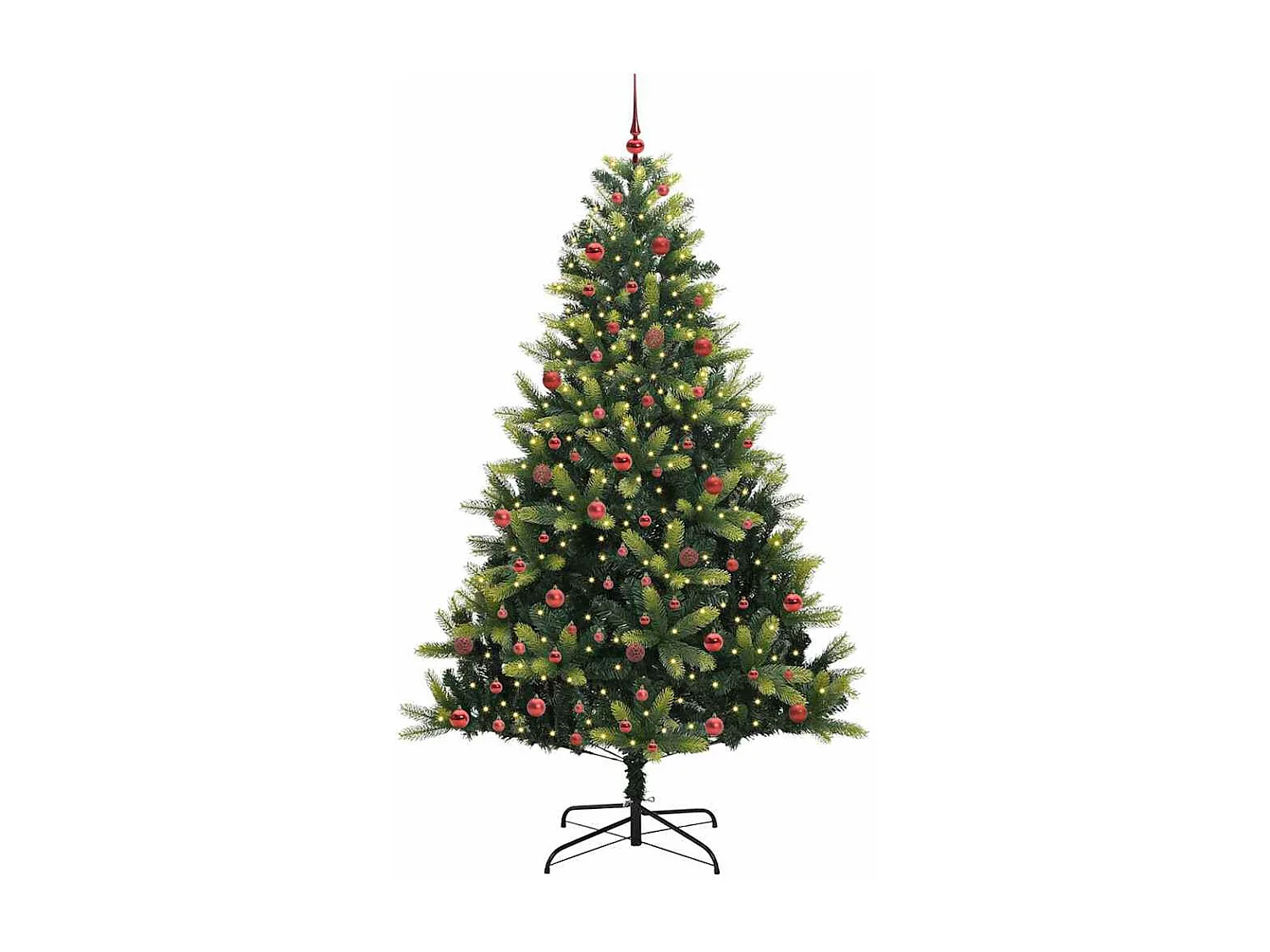 Albero di Natale artificiale flessibile in silicone 300 LED 210 cm