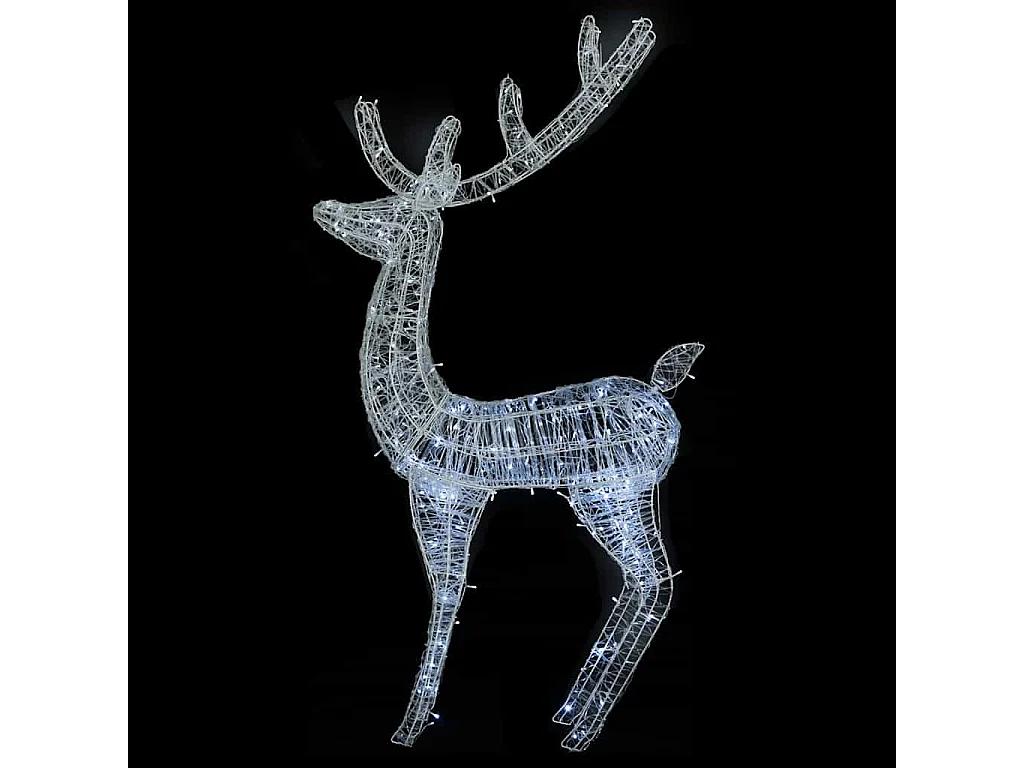 Rennes de Noël XXL Acrylique 250 LED 3 pcs 180 cm Blanc froid