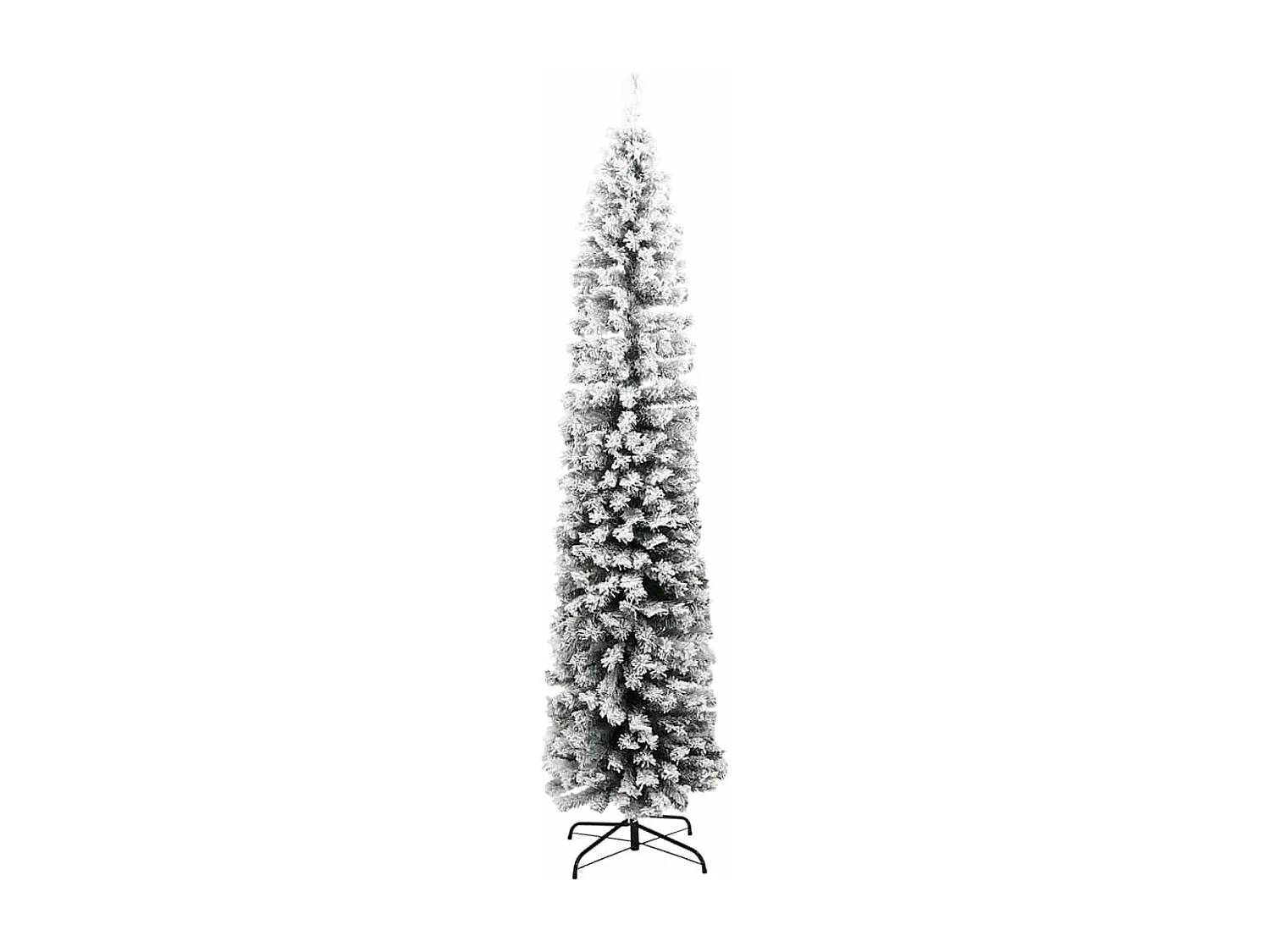 Kunstkerstboom slank sneeuwvlok groen 210 cm PVC
